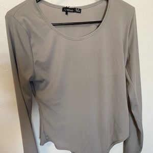 Boohoo Gray bodysuit